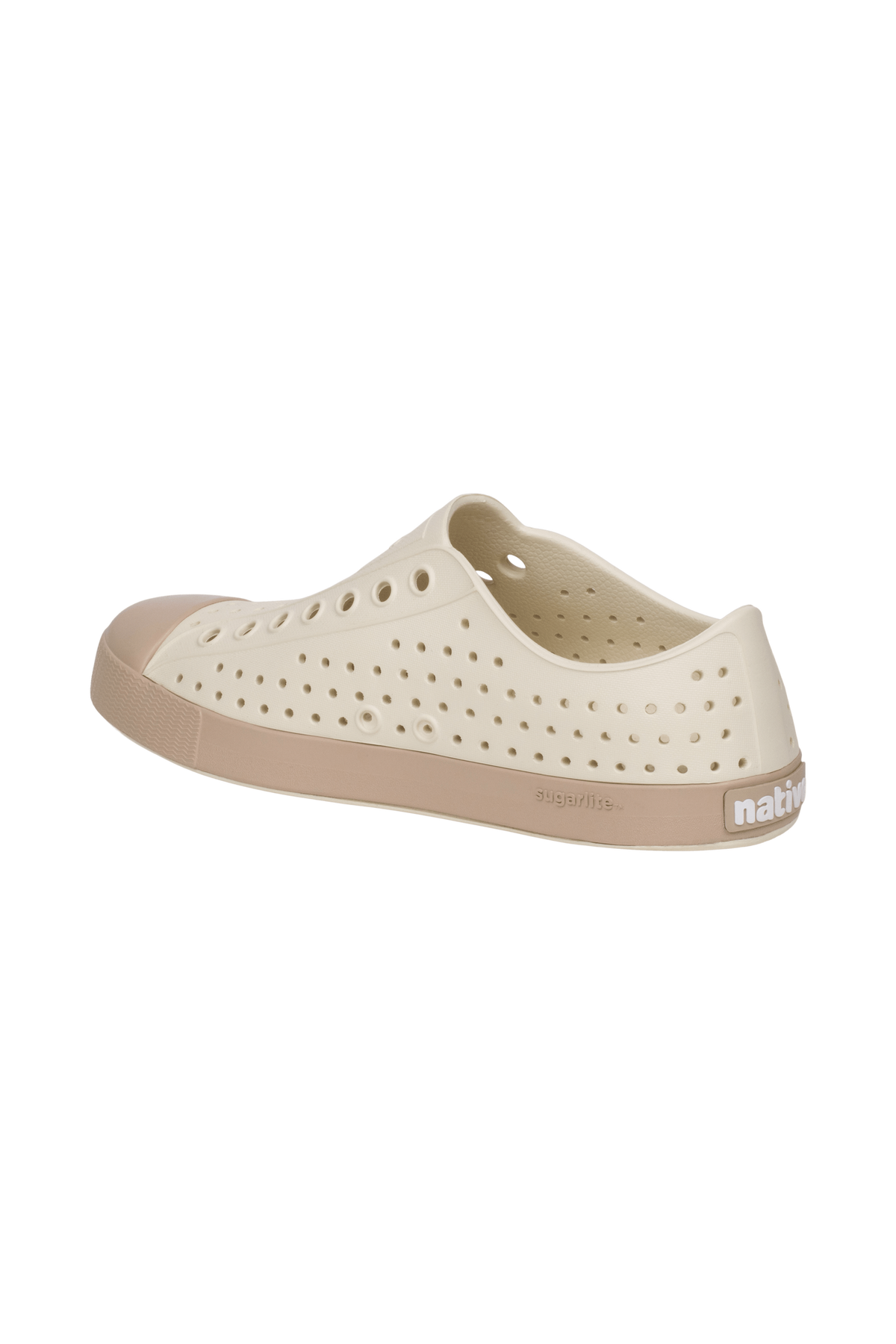 Bottom view of a Native Shoes Jefferson Wanderfoam Block | Bnwht/Flxtn/Campvanbloc Footwear in Bnwht/Flxtn/Campvanbloc