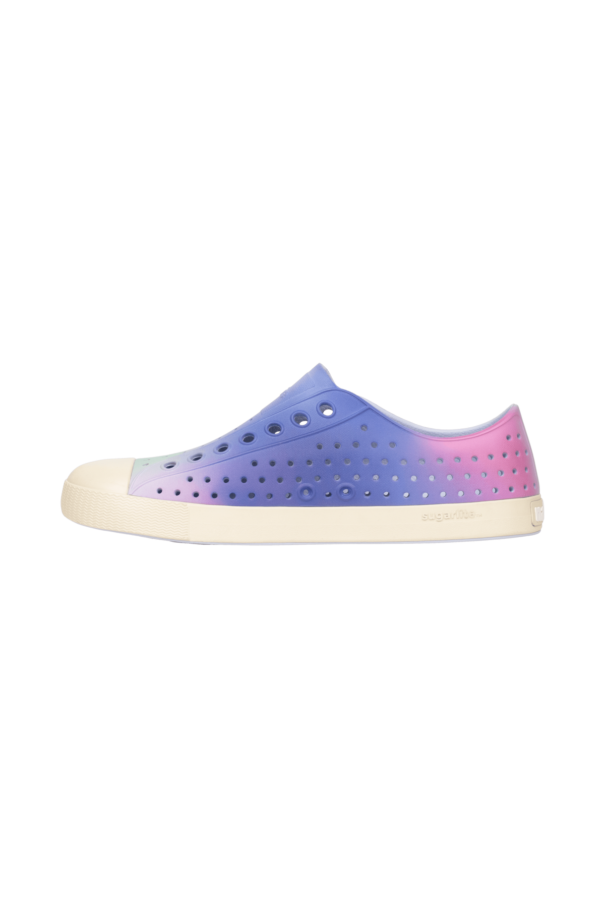 Angled view of a Native Shoes Jefferson Wanderfoam Print | Skwybl/Bnwht/Fscosoftspec Footwear in Skwybl/Bnwht/Fscosoftspec