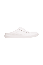 Side view of a Native Shoes Adults Jefferson Clog Wanderfoam Footwear in Shell White / Shell White