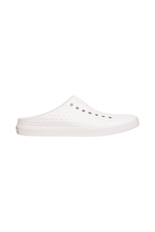 Side view of a Native Shoes Adults Jefferson Clog Wanderfoam Footwear in Shell White / Shell White