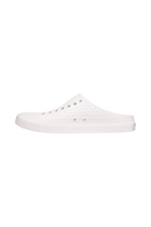 Angled view of a Native Shoes Jefferson Clog Wanderfoam | Shell White / Shell White Footwear in Shell White / Shell White