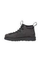 Angled view of a Native Shoes Fitzsimmons Venture | Jiffy Black / Jiffy Black Footwear in Jiffy Black / Jiffy Black