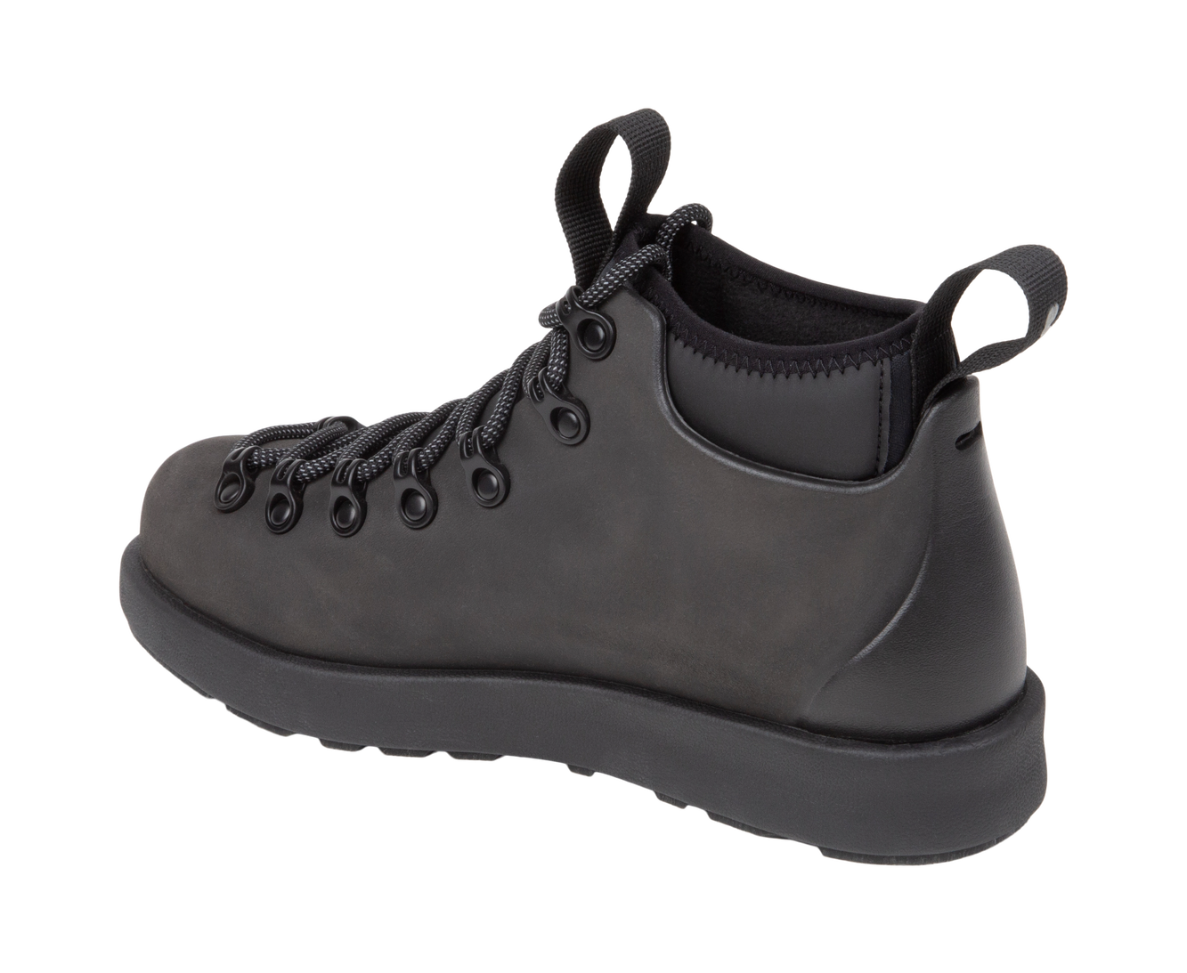 Bottom view of a Native Shoes Fitzsimmons Venture | Jiffy Black / Jiffy Black Footwear in Jiffy Black / Jiffy Black