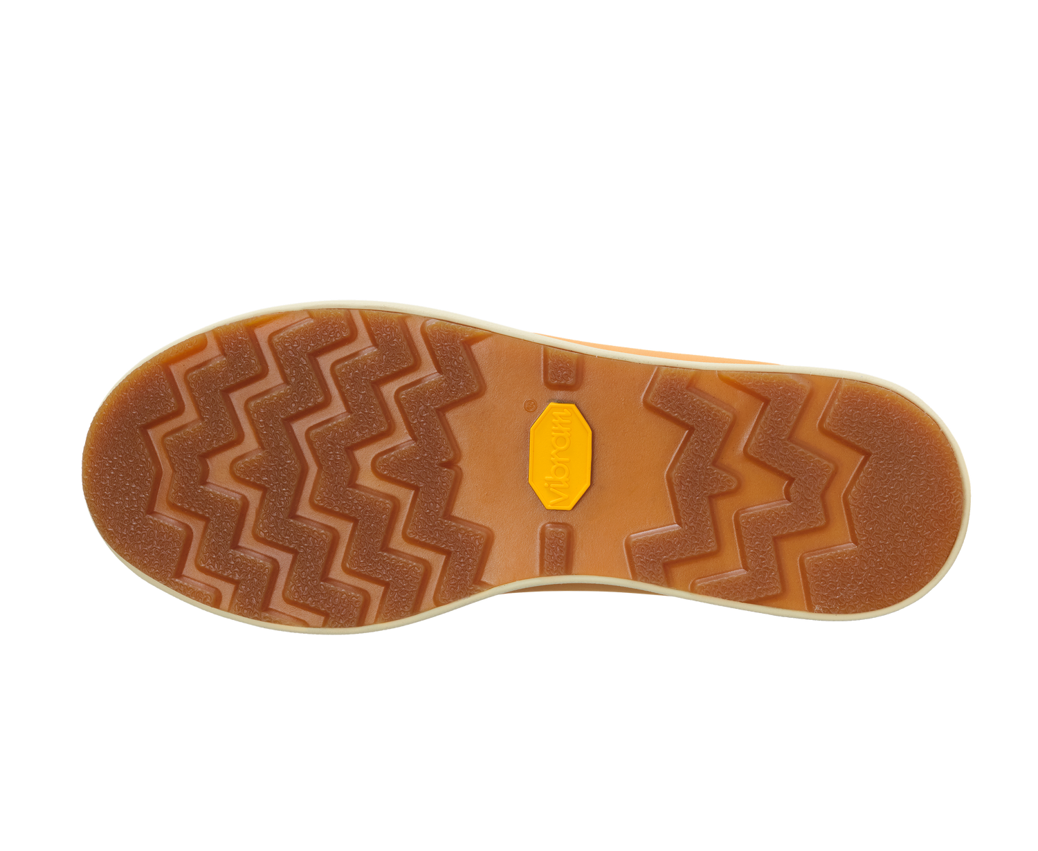 Bottom view of a Native Shoes Fitzsimmons Venture | Quicksand Brown / Tapioca Off White Footwear in Quicksand Brown / Tapioca Off White