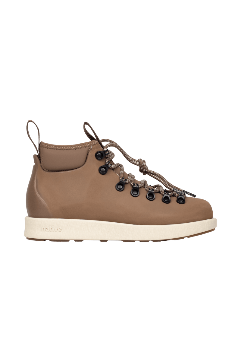 Side view of a Native Shoes Adults Fitzsimmons Venture Footwear in Bstabr/Bnwht