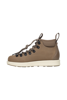 Angled view of a Native Shoes Fitzsimmons Venture | Bstabr/Bnwht Footwear in Bstabr/Bnwht
