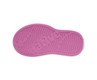 Bottom view of a Native Shoes Kids Miles Block Kids | Malibu Pink / Shell White / Rainbow Block Footwear in Malibu Pink / Shell White / Rainbow Block
