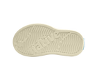 Bottom view of a Native Shoes Kids Miles Block Kids | Bone White / Shell White / Happy Flower Block Footwear in Bone White / Shell White / Happy Flower Block