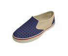 Angled view of a Native Shoes Miles Wanderfoam Block | Taos Tan / Bone White / Regatta Block Footwear in Taos Tan / Bone White / Regatta Block