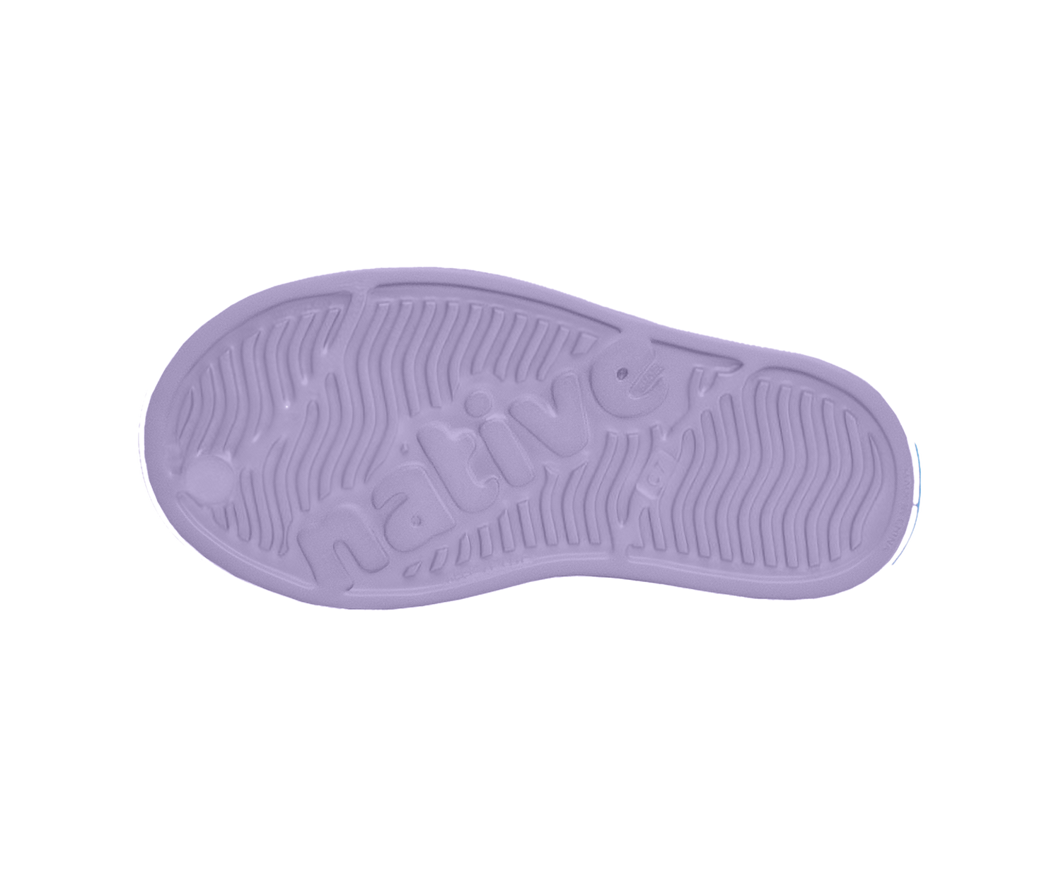 Bottom view of a Native Shoes Kids Jefferson Bio-Bling Kids | Fresco Twirling Bling / Shell White Footwear in Fresco Twirling Bling / Shell White