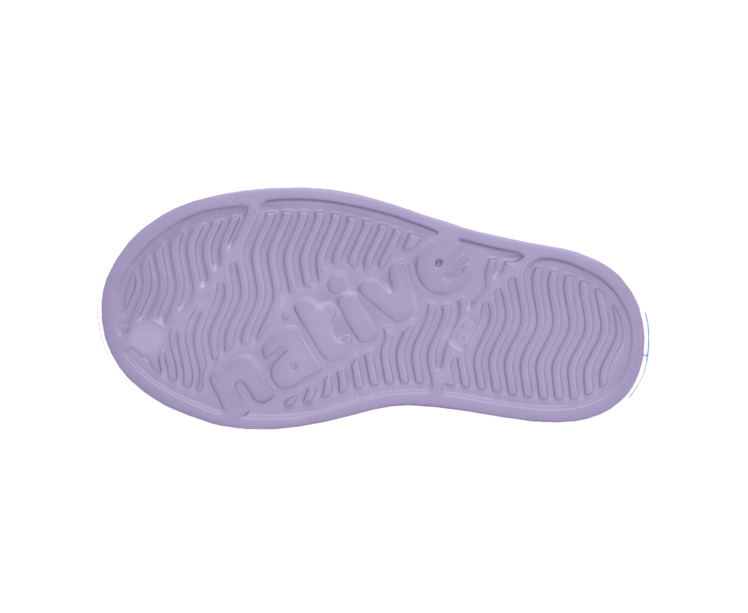 Bottom view of a Native Shoes Kids Jefferson Bio-Bling Kids | Fresco Twirling Bling / Shell White Footwear in Fresco Twirling Bling / Shell White