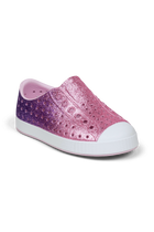 Bottom view of a Native Shoes Kids Jefferson Bio-Bling Kids | Paraglamblng/Shlwht Footwear in Paraglamblng/Shlwht