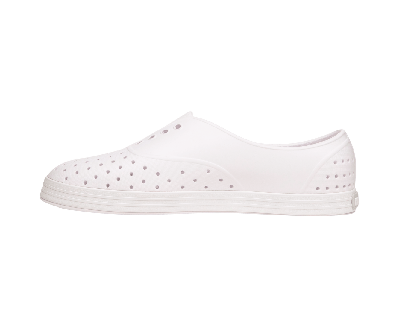 Angled view of a Native Shoes Jericho Wanderfoam | Shell White / Shell White Footwear in Shell White / Shell White