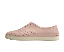 Side view of a Native Shoes Adults Jericho Wanderfoam Footwear in Chameleon Pink / Bone White