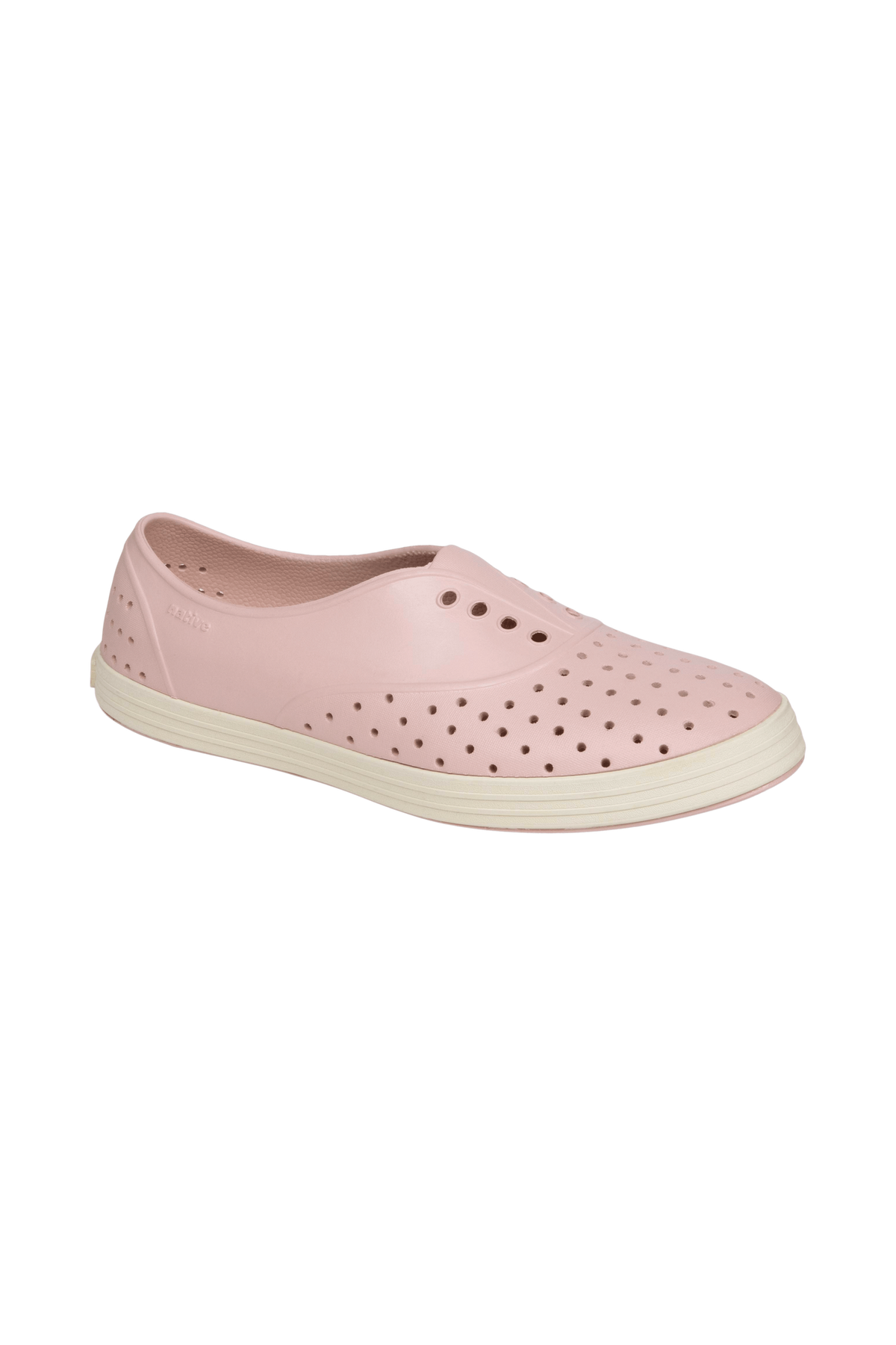 Bottom view of a Native Shoes Jericho Wanderfoam | Chameleon Pink / Bone White Footwear in Chameleon Pink / Bone White