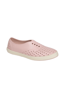 Bottom view of a Native Shoes Jericho Wanderfoam | Chameleon Pink / Bone White Footwear in Chameleon Pink / Bone White