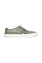 Side view of a Native Shoes Adults Jefferson Arc Wanderfoam Footwear in Vetiver Grey / Whisper White