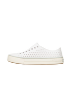 Angled view of a Native Shoes Jefferson Arc Wanderfoam | Shell White / Whisper White Footwear in Shell White / Whisper White