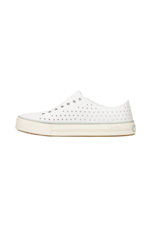 Angled view of a Native Shoes Jefferson Arc Wanderfoam | Shell White / Whisper White Footwear in Shell White / Whisper White