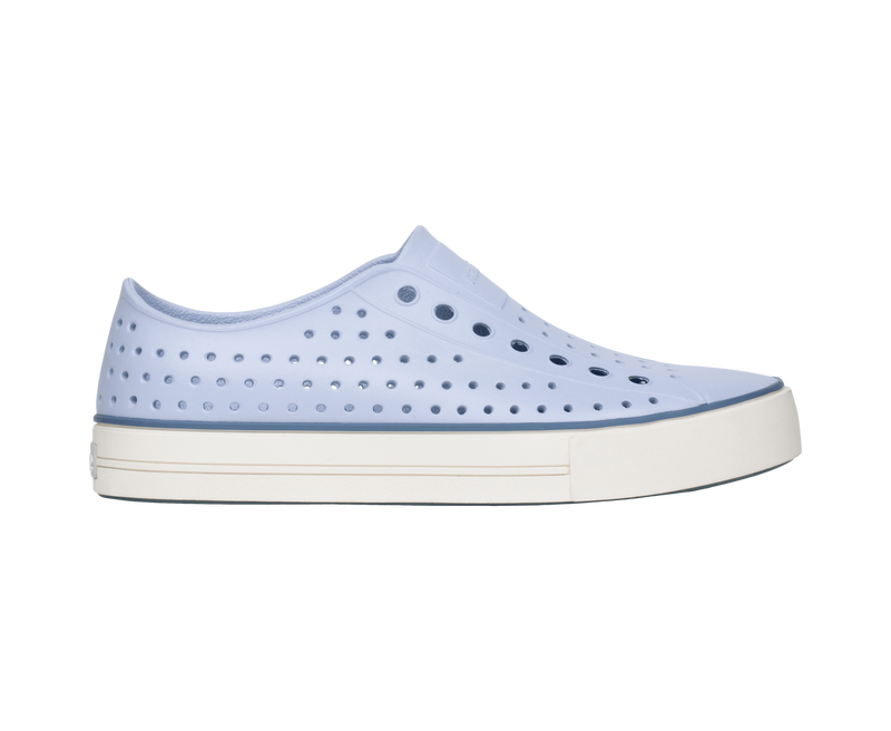 Side view of a Native Shoes Adults Jefferson Arc Wanderfoam Footwear in Skwybl/Whsprwht