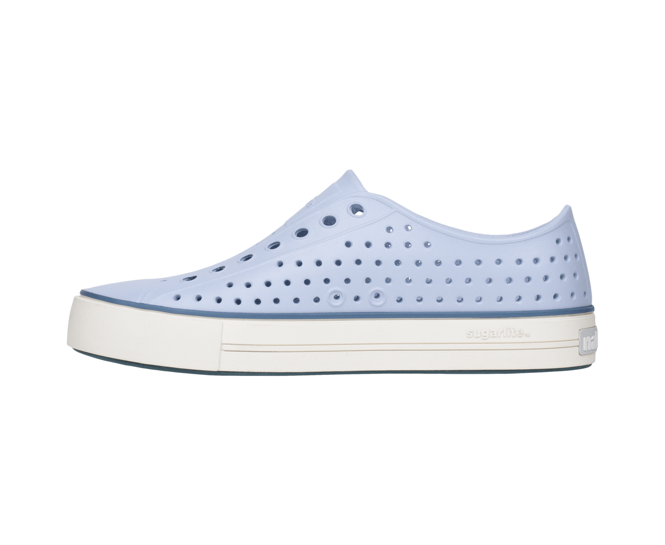 Angled view of a Native Shoes Jefferson Arc Wanderfoam | Skwybl/Whsprwht Footwear in Skwybl/Whsprwht