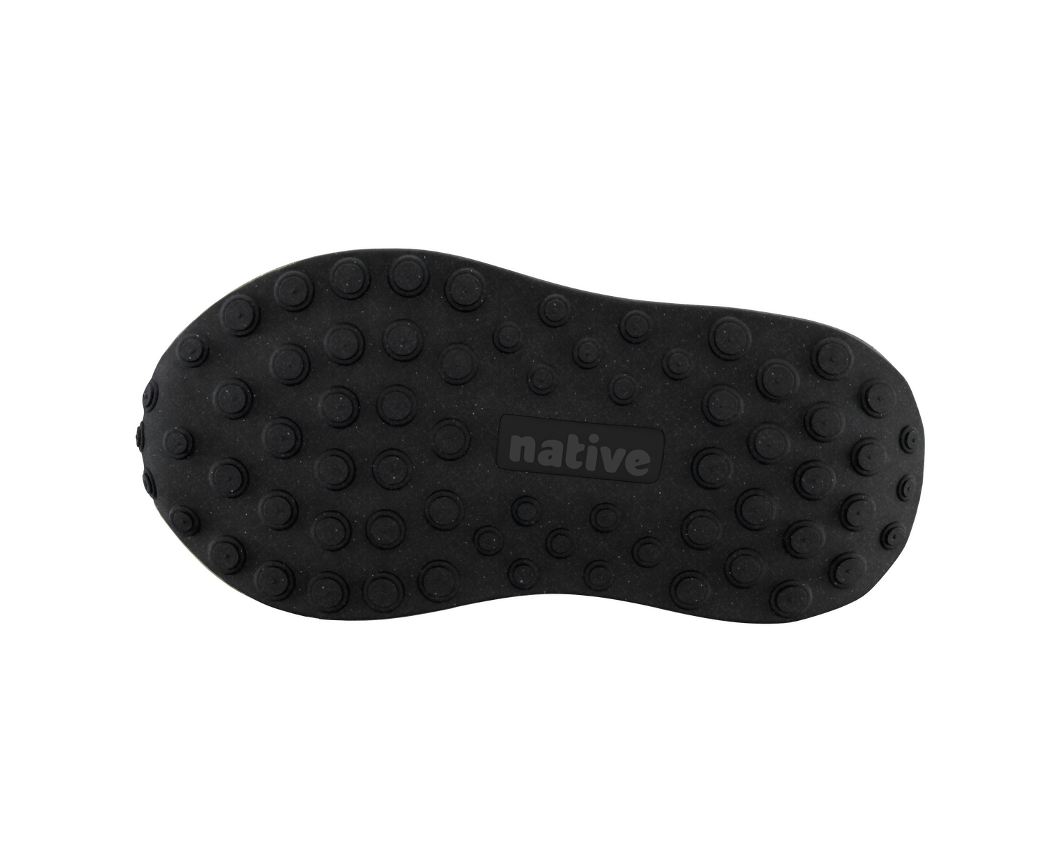 Bottom view of a Native Shoes Kids Robbie Dash Kids | Megamarine Blue / Tapioca Off White / Jiffy Black Footwear in Megamarine Blue / Tapioca Off White / Jiffy Black