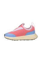 Bottom view of a Native Shoes Kids Robbie Dash Kids | Flamingo Pink / Tapioca Off White / Jiffy Black Footwear in Flamingo Pink / Tapioca Off White / Jiffy Black