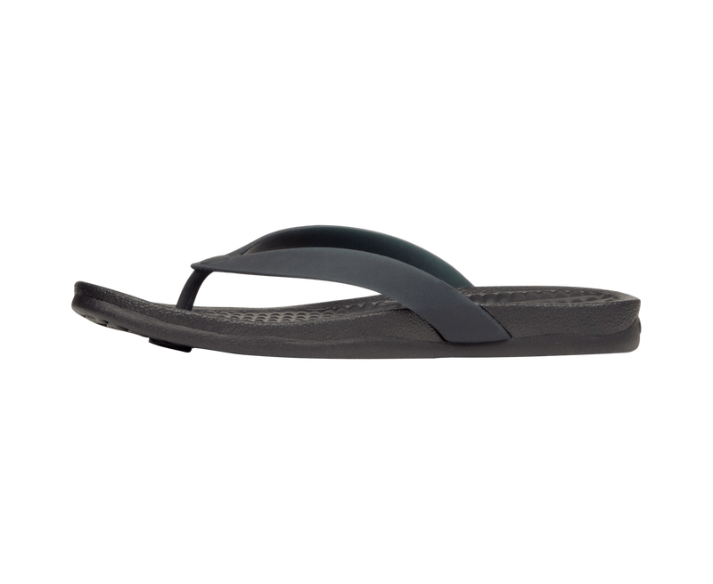 Angled view of a Native Shoes Paolo Wanderfoam | Jiffy Black / Jiffy Black Footwear in Jiffy Black / Jiffy Black