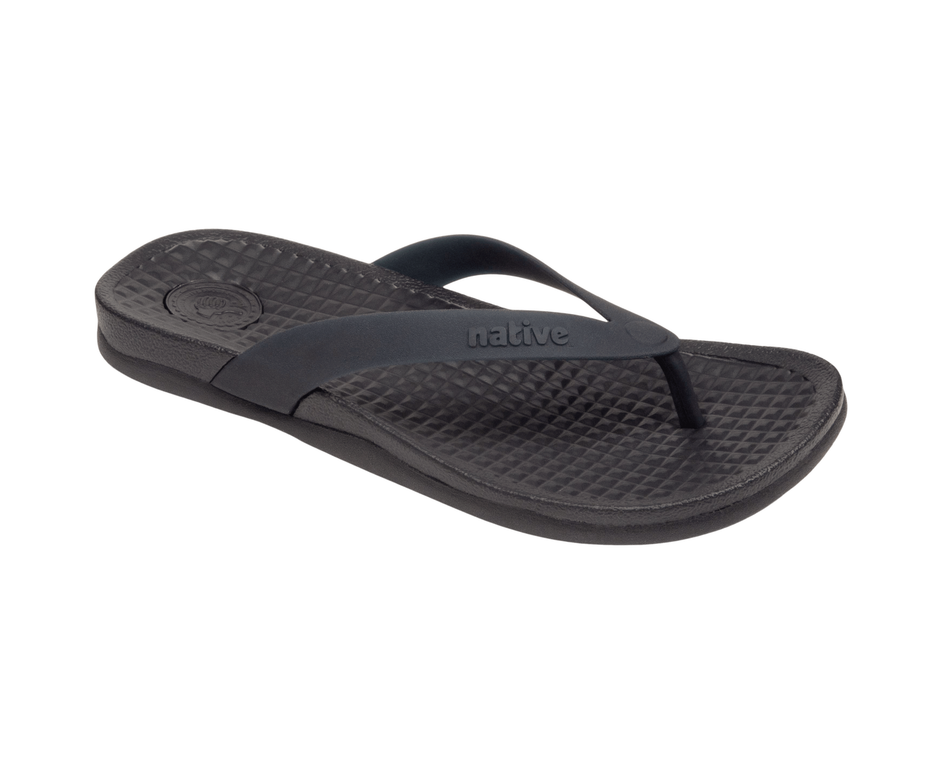 Bottom view of a Native Shoes Paolo Wanderfoam | Jiffy Black / Jiffy Black Footwear in Jiffy Black / Jiffy Black