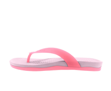 Side view of a Native Shoes Adults Paolo Wanderfoam Footwear in Barely Pink / Flamingo Pink