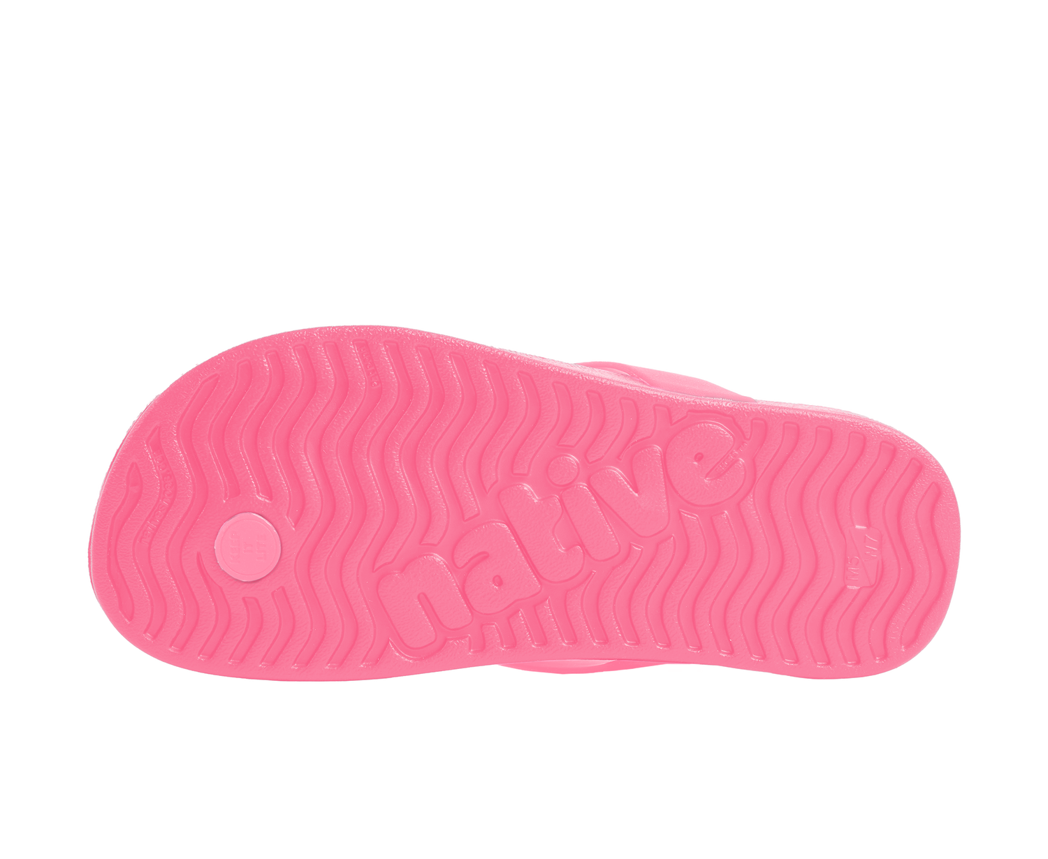 Bottom view of a Native Shoes Paolo Wanderfoam | Barely Pink / Flamingo Pink Footwear in Barely Pink / Flamingo Pink