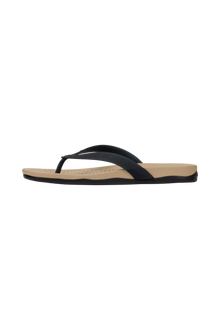 Angled view of a Native Shoes Paolo Wanderfoam | Flax Tan / Jiffy Black Footwear in Flax Tan / Jiffy Black