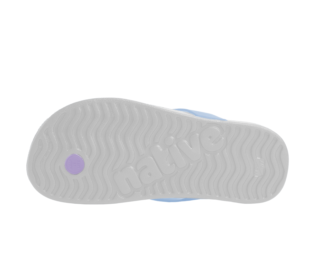 Bottom view of a Native Shoes Paolo Wanderfoam Ombre | Skyway Blue / Dawn Blue / Twirling Ombre Footwear in Skyway Blue / Dawn Blue / Twirling Ombre