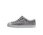 Side view of a Native Shoes Kids Jefferson Stonewash Kids Footwear in Dawn Blue / Dawn Blue / Satellite Brushed
