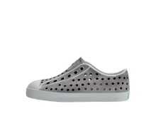 Side view of a Native Shoes Kids Jefferson Stonewash Kids Footwear in Dawn Blue / Dawn Blue / Satellite Brushed