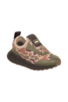 Bottom view of a Native Shoes Kids Robbie Dash Print Kids | Shlwht/Shlwht/Tuffcamo Footwear in Shlwht/Shlwht/Tuffcamo