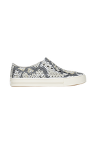 Side view of a Native Shoes Adults Jefferson Arc Wanderfoam Print Footwear in Slkgry/Pprwht/Slkpython