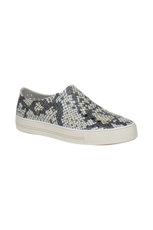 Bottom view of a Native Shoes Jefferson Arc Wanderfoam Print | Slkgry/Pprwht/Slkpython Footwear in Slkgry/Pprwht/Slkpython