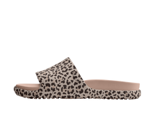 Side view of a Native Shoes Adults Spencer Lx Wanderfoam Print Footwear in Chameleon Pink / Chameleon Pink / Leopard
