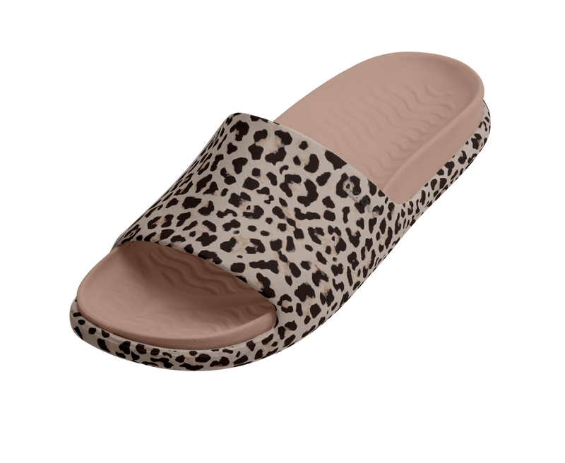 Angled view of a Native Shoes Spencer Lx Wanderfoam Print | Chameleon Pink / Chameleon Pink / Leopard Footwear in Chameleon Pink / Chameleon Pink / Leopard