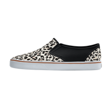 Side view of a Native Shoes Adults Miles Wanderfoam Print Footwear in Jiffy Black / Shell White / Summer Fun