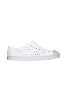 Side view of a Native Shoes Adults Jefferson Wanderfoam Wrp Footwear in Shlwht/Holo