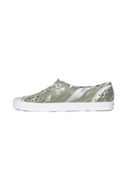 Angled view of a Native Shoes Miller Wanderfoam Marbled | Vetshlmarble/Shlwht Footwear in Vetshlmarble/Shlwht