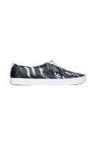 Side view of a Native Shoes Adults Miller Wanderfoam Marbled Footwear in Jfyshlmarble/Shlwht