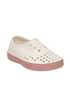 Bottom view of a Native Shoes Kids Miller Kids | Bnwht/Caypnk Footwear in Bnwht/Caypnk