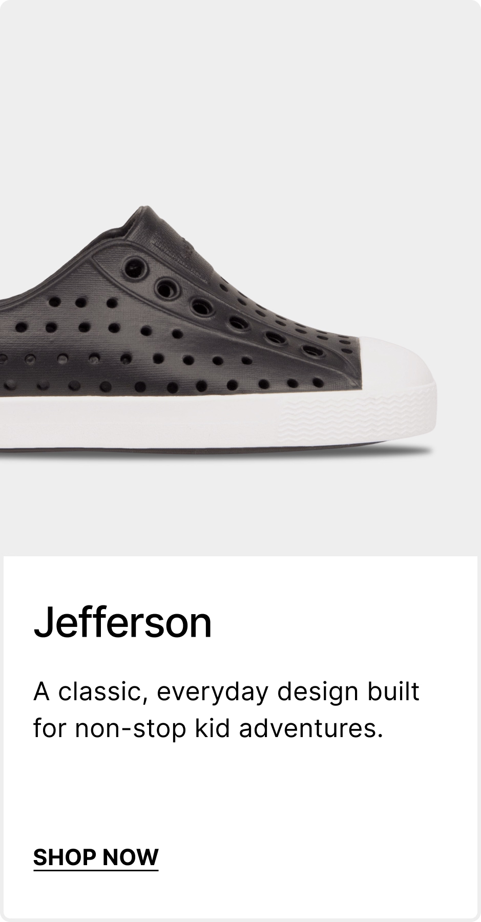 Jefferson - A classic, everyday design built for non-stop kid adventures. - SHOP NOW