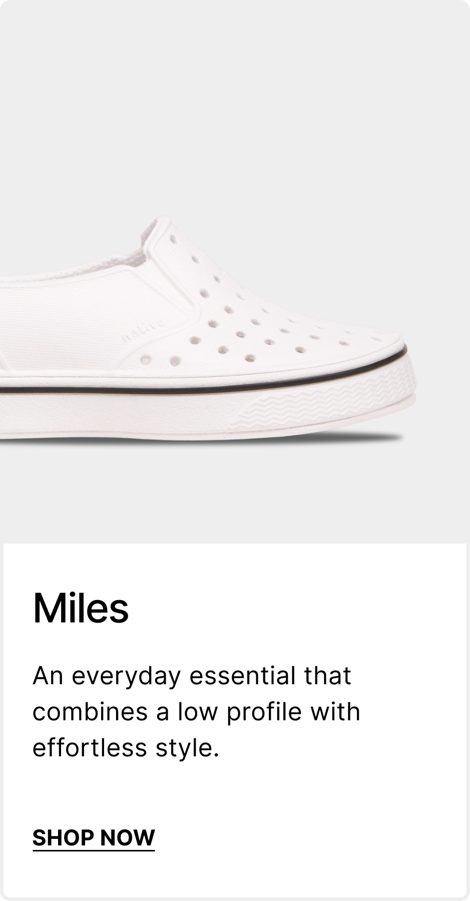 Miles - An everyday essential that combines a low profile with effortless style. - SHOP NOW