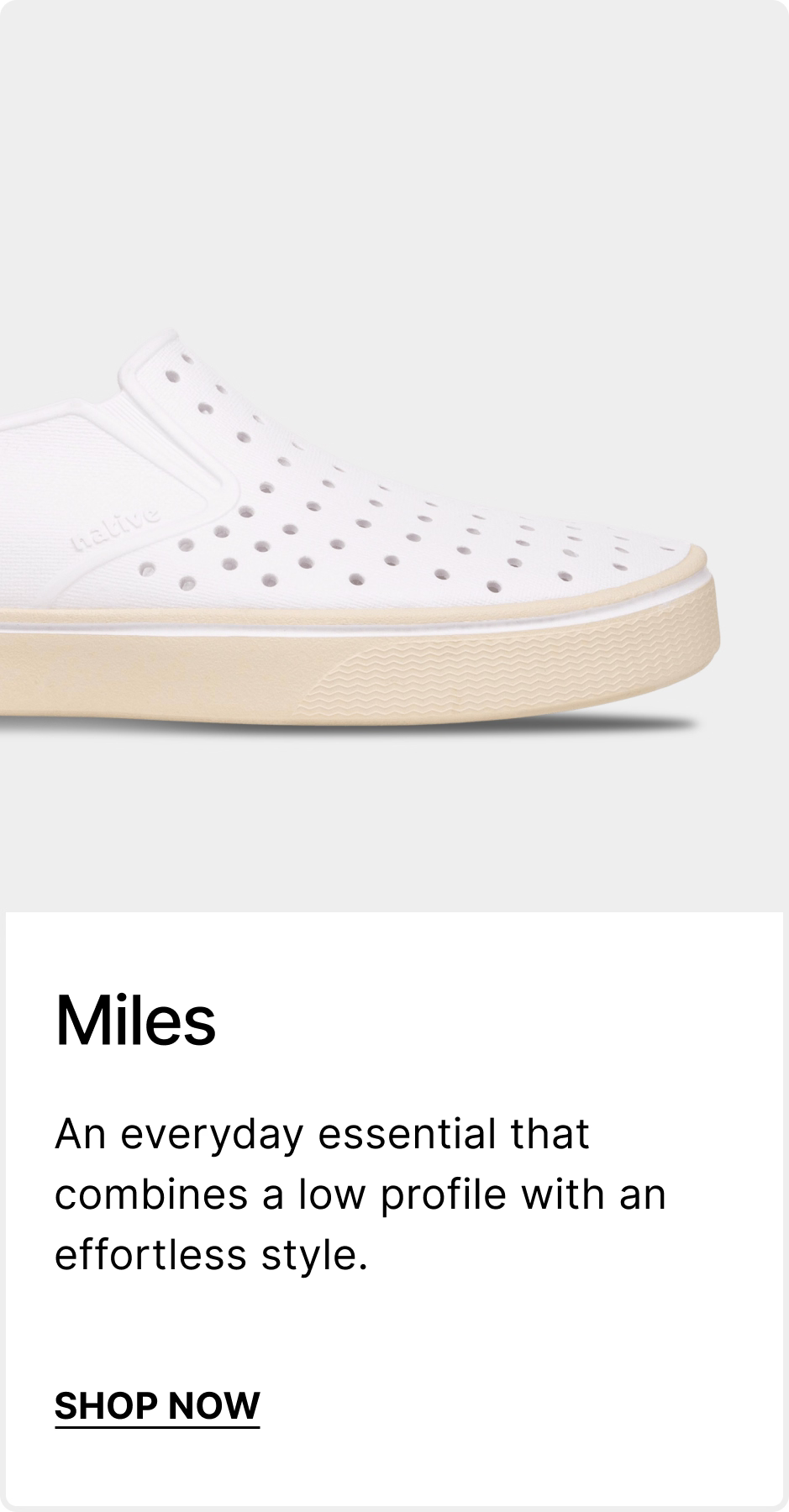 Miles - An everyday essential that combines a low profile with effortless style. - SHOP NOW