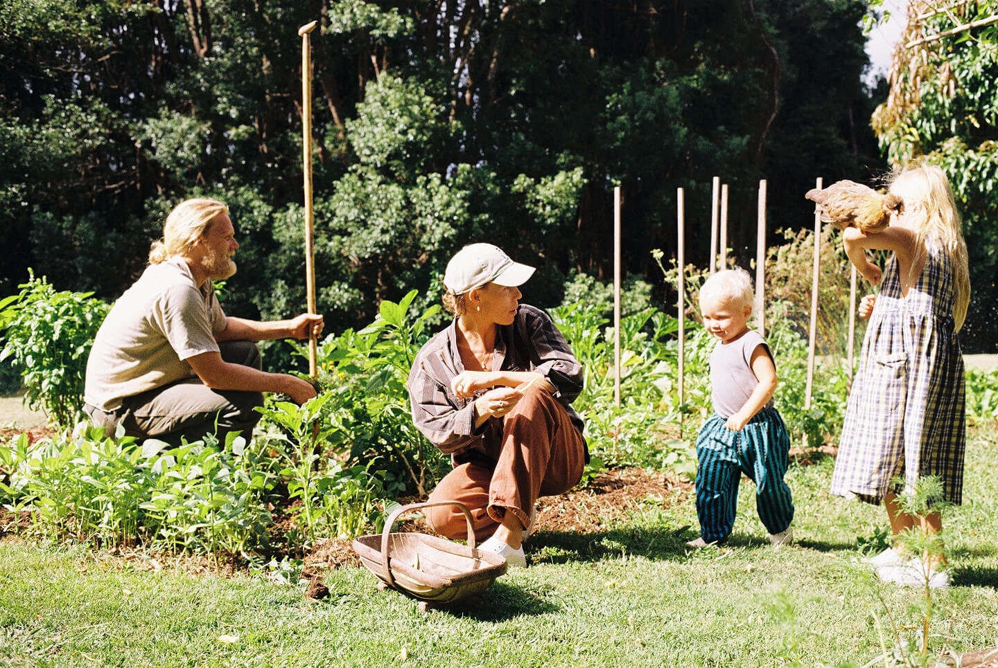 Family by the Garden