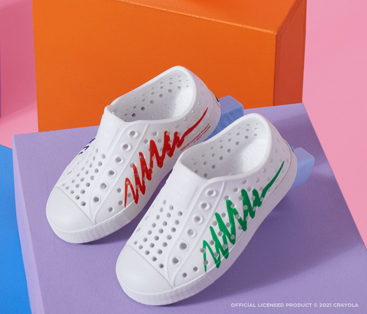 Kids' Slip On Shoes In Print | Jefferson Crayola® Print | Native Shoes™